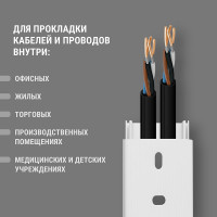 Кабель-канал TDM ELECTRIC белый 40х40, 2 метра, упаковка 15 штук SQ0402-0010