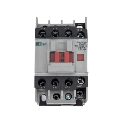 Контактор DEKraft КМ103-018A-380B-11 АС3 1НО+1НЗ 22114DEK 276594