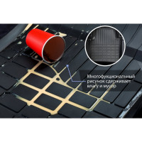 Коврики салона Rival литьевые, для Volkswagen Polo, седан, 2009-н.в, 5 шт. 65804001