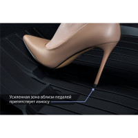 Коврики салона Rival литьевые, для Volkswagen Polo, седан, 2009-н.в, 5 шт. 65804001