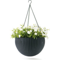 Подвесное кашпо Keter Rattan Style Hanging графит 229545