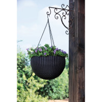 Подвесное кашпо Keter Rattan Style Hanging графит 229545