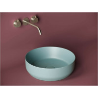 Умывальник чаша Ceramicanova  Element накладная, круглая, цвет голубой матовый, 390х390х120 мм CN6022ML