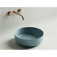 Умывальник чаша Ceramicanova  Element накладная, круглая, цвет голубой матовый, 390х390х120 мм CN6022ML