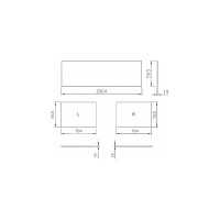Боковая панель для ванны RAVAK CITY 80 сатиновое дерево R X000001109