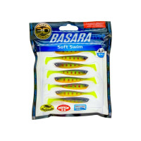 Виброхвосты LUCKY JOHN LJ 3D Series BASARA SOFT SWIM 2.5in, цвет PG01, 8шт. 140402-PG01