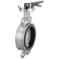 Затвор дисковый поворотный DN.ru 316L-316L-NBR Ду125 Ру16 с рукояткой D050-01451