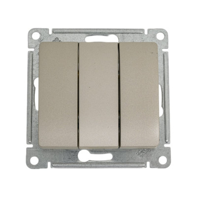 3-клавишный механизм выключателя Systeme Electric скрытой проводки Glossa 10А IP20 3 10AX платина GSL001231