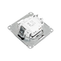 2-клавишный механизм выключателя Systeme Electric скрытой проводки Glossa 10А IP20 5а 10AX баклажан GSL001153