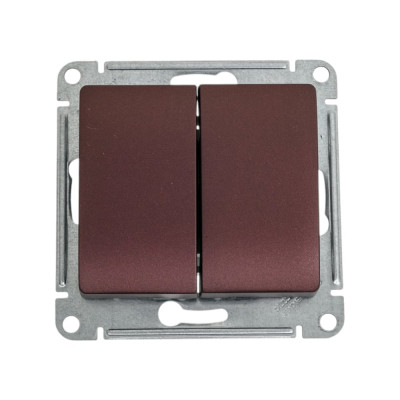 3-клавишный механизм выключателя Systeme Electric скрытой проводки Glossa 10А IP20 5 10AX баклажановый GSL001151