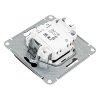 3-клавишный механизм выключателя Systeme Electric скрытой проводки Glossa 10А IP20 5 10AX баклажановый GSL001151