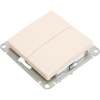 2-клавишный механизм выключателя Systeme Electric скрытой проводки W59 10А IP20 10AX слоновая кость VS510-252-2-86