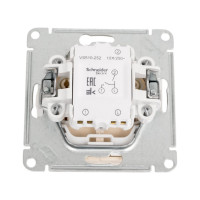 2-клавишный механизм выключателя Systeme Electric скрытой проводки W59 10А IP20 10AX слоновая кость VS510-252-2-86
