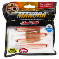 Виброхвосты LUCKY JOHN LJ 3D Series MAKORA SHAD TAIL 4.0in, цвет 007, 6шт. 140408-007