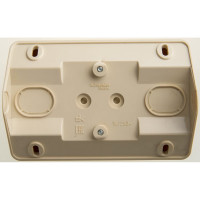 Угловая 2-местная розетка Systeme Electric открытой проводки Этюд 16А IP20 без заземления без защитных шторок кремовый PA16-105K