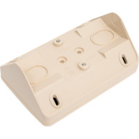 Угловая 2-местная розетка Systeme Electric открытой проводки Этюд 16А IP20 без заземления без защитных шторок кремовый PA16-105K