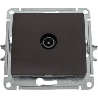 Механизм одиночной TV розетки Systeme Electric Glossa 1DB шоколад GSL000891
