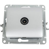 1-местный механизм проходной TV розетки Systeme Electric СП Glossa 4DB алюминий GSL000392