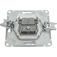 1-местный механизм проходной TV розетки Systeme Electric СП Glossa 4DB алюминий GSL000392