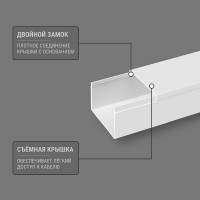 Кабель-канал TDM ELECTRIC белый 40х25, 2 метра, упаковка 25 штук SQ0402-0009