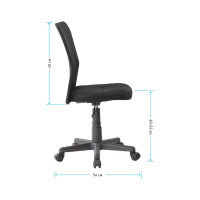 Кресло оператора Helmi HL-M06 Compact, ткань, спинка сетка черная/сиденье TW черная 306210