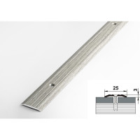 Порог прямой алюминиевый декоративный (25 мм, 1,35 м, Сосна серебристая) ЛУКА УТ000025985