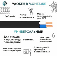 Кабель ОРЕОЛ ВВГп нгА -LS LTx 2х2,5 ГОСТ 100м 83015