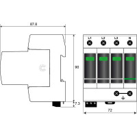 Устройство защиты от импульсных перенапряжений CITEL УЗИП тип 1+2 DAC1-13S-31-275 821710244