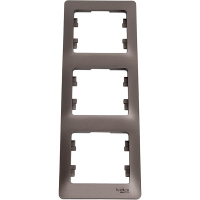 3-ая рамка Systeme Electric Glossa Графит, вертикальная SE GSL001307