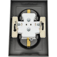 Розетка Systeme Electric AtlasDesign Сталь с/з двойная, со шторками, 16А, в сборе SE ATN000926