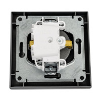 Розетка Systeme Electric AtlasDesign Сталь с/з со шторками, 16А, в сборе SE ATN000944