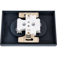 Розетка Systeme Electric AtlasDesign Грифель б/з двойная, со шторками,16А, в сборе SE ATN000722