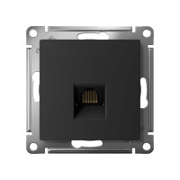 Розетка Systeme Electric ATLASDESIGN, компьютерная, RJ45, механизм, карбон, ATN001083