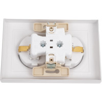 Розетка Systeme Electric AtlasDesign Жемчуг с/з двойная, со шторками, 16А, в сборе SE ATN000426