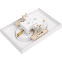 Розетка Systeme Electric AtlasDesign Жемчуг с/з двойная, со шторками, 16А, в сборе SE ATN000426