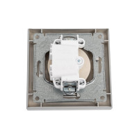 Розетка Systeme Electric AtlasDesign Алюминий б/з, 16А, в сборе SE ATN000340