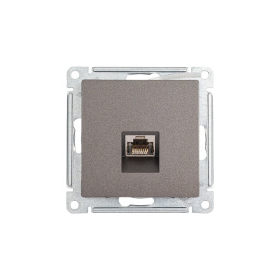 Компьютерная розетка Systeme Electric AtlasDesign Мокко RJ45, кат. 6A, механизм SE ATN000686
