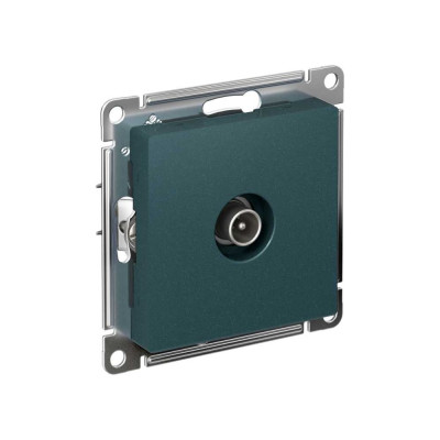 Розетка TV Systeme Electric AtlasDesign Изумруд проходная 4DB, механизм SE ATN000892