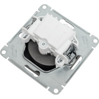 Розетка Systeme Electric AtlasDesign Сталь б/з  со шторками, 16А, механизм SE ATN000949