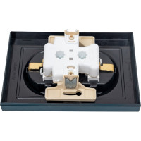 Розетка Systeme Electric AtlasDesign Изумруд с/з двойная, со шторками, 16А, в сборе SE ATN000826