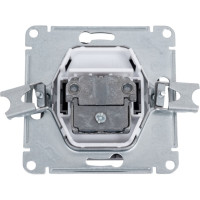 Розетка TV Systeme Electric AtlasDesign Сталь проходная 4DB, механизм SE ATN000992