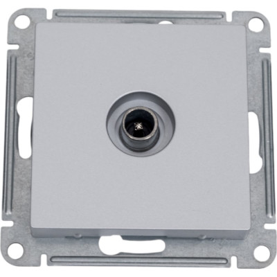 Розетка TV Systeme Electric AtlasDesign Алюминий проходная 4DB, механизм SE ATN000392
