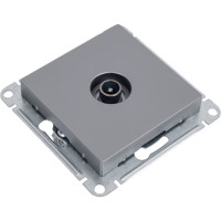 Розетка TV Systeme Electric AtlasDesign Сталь оконечная 1DB, механизм SE ATN000991