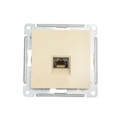 Компьютерная розетка Systeme Electric AtlasDesign Бежевый RJ45, кат. 6A, механизм SE ATN000286