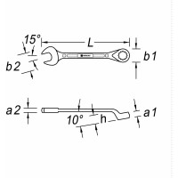 Набор дюймовых комбинированных ключей NORGAU 14 шт., тип NBS7BA-014 060223714
