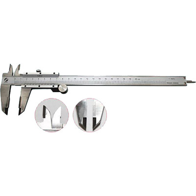 Штангенциркуль CNIC 0 - 200 ШЦТ-I 0,02 с тв.спл. губками, с глубин. 141-125S нерж. сталь 64186