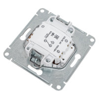 Переключатель Systeme Electric Glossa Дерево Дуб 1-клавишный с подсветкой, сх.6а SE GSL000563