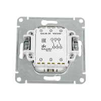 Переключатель Systeme Electric Glossa Платина 2-клавишный, сх.6, 10AX SE GSL001265