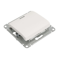 Переключатель Systeme Electric Glossa Молочный 1-клавишный с подсветкой, сх.6а,10AX SE GSL000963