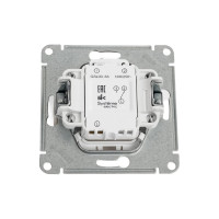 Переключатель Systeme Electric Glossa Молочный 1-клавишный с подсветкой, сх.6а,10AX SE GSL000963